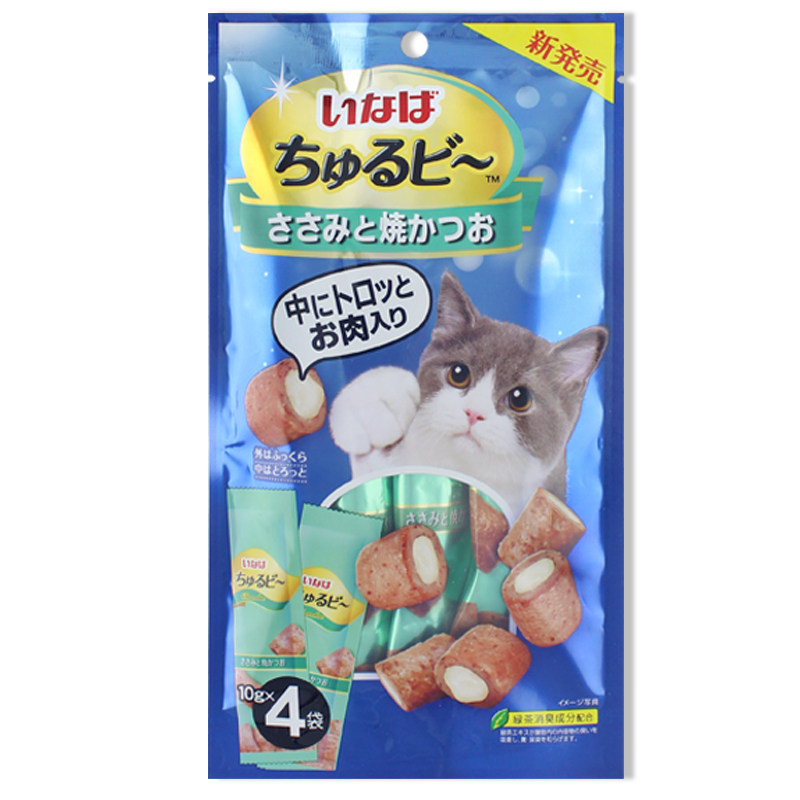 伊纳宝猫用啾噜比鲜肉猫零食