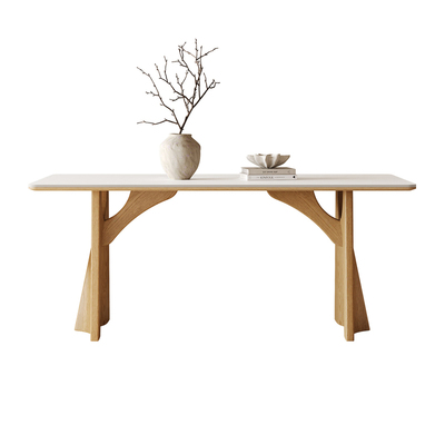 奥古斯特实木岩板餐桌降价了