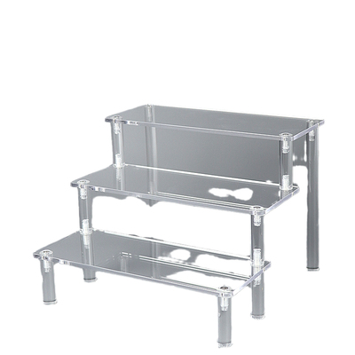 亚克力置物展示架首饰架立牌桌面摆放动漫阶梯玩具化妆品透明板盒