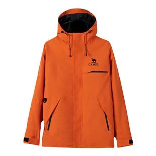 骆驼女装三防橙色冲锋衣三合一春秋新款登山防风防水休闲外套夹克