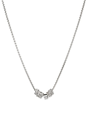 镶钻小蛮腰吊坠钛钢项链