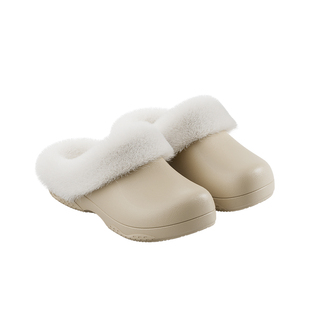 朴西嘉晤情侣防水棉拖鞋女秋冬季EVA软底防滑家居室内加绒棉拖女