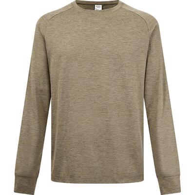 本来BENLAI男士云感柔花纱圆领T恤长袖打底衫25冬季新款BRM450022