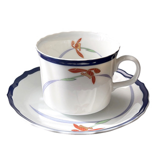 【全新全品】日本香兰社兰花画片咖啡杯咖啡碟甜品碟陶瓷三件套瓷