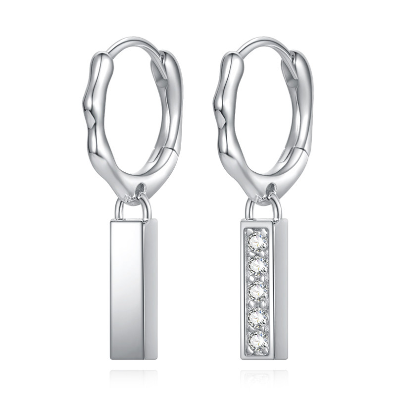 VIGG小银条耳扣女小众925纯银设计2025年新款高级感时尚百搭耳饰