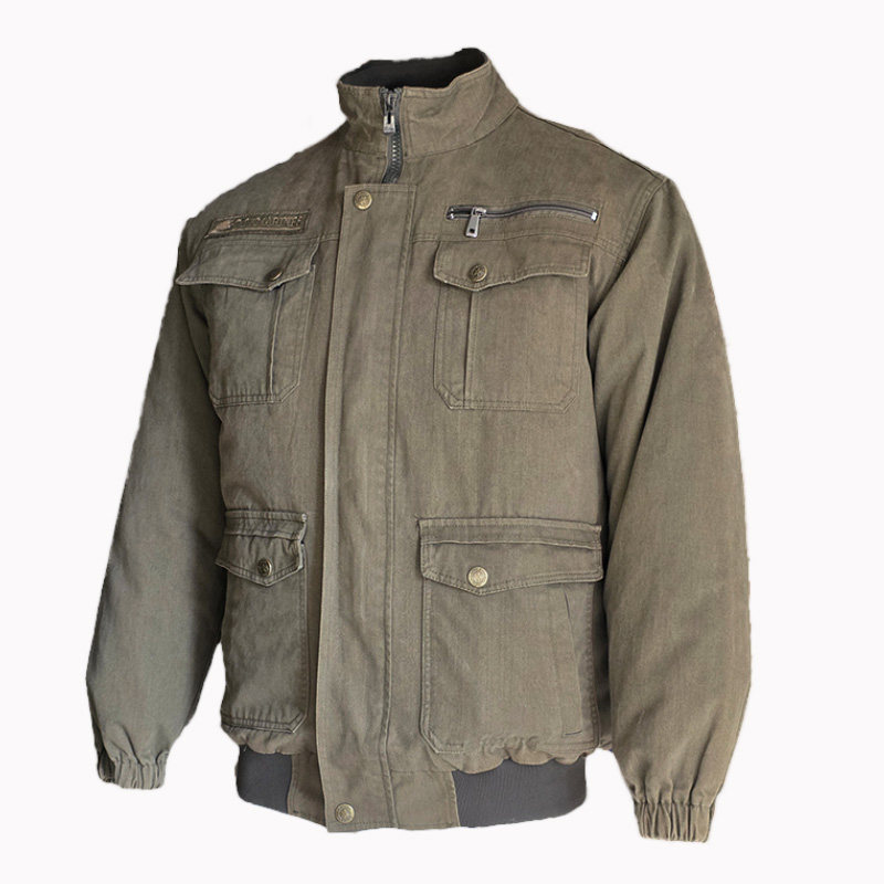 纯棉加厚夏季空调服防暑男款带风扇的衣服电焊防烫工地人制冷降温