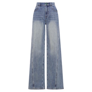 曼加塔【宝石绿】棉质新中式风休闲弹力牛仔裤