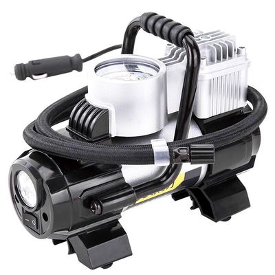 得力车载高压充气泵打气筒便携式轮胎通用家用电动车用单缸DL8058