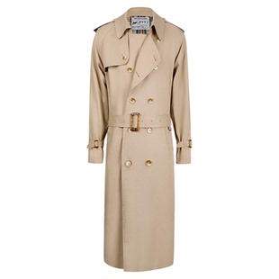 【经典中长款战壕风衣男】秋冬新款2025双排扣休闲插肩袖大衣外套