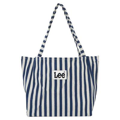 Lee新款蓝白条纹托特包女大容量单肩包上班通勤包时尚百搭手提包