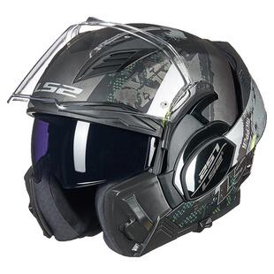 LS2后空翻揭面盔男女冬季摩托车头盔双镜片防雾机车四季全盔FF900