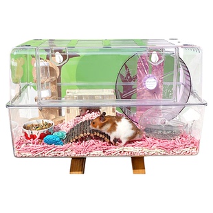 亚克力笼子豪华仓鼠鼠便宜透明箱基础空间金丝专用超大别墅用品1