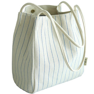 布奏帆布包女文艺轻便沙滩草编包单肩托特包上班通勤编织包包夏天