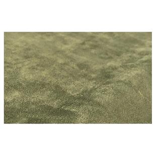 弹力针织麂皮绒布料高级翻毛皮军绿色风衣外套面料加厚鹿皮绒布料