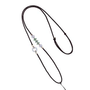 高档手工编织项链绳玉吊坠挂绳挂脖翡翠玉坠玉佛平安扣挂绳男女饰