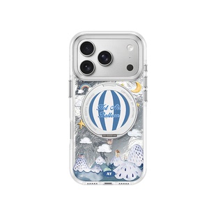 ANGYING × 热气球环游适用苹果17promax手机壳新款iphone16pro磁吸带支架ip15支点Yo2超薄好看13套高级感女