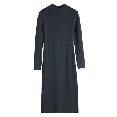 羊毛针织连衣裙修身打底包臀裙子