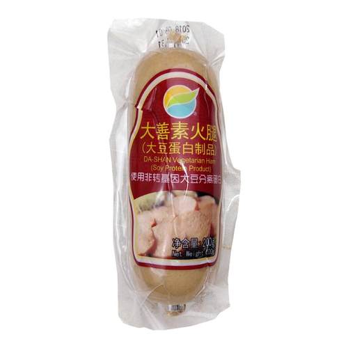 齐善素食食品大善素火腿5包新货素肉大豆蛋白常温即食豆制品素肠