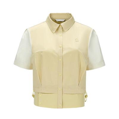 【双弹力】Munsingwear万星威休闲春秋女士假两件短袖衬衫外套