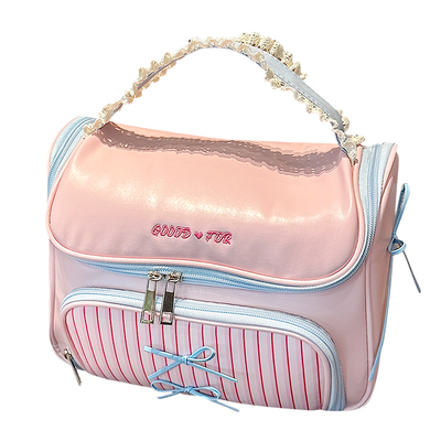 化妆包女大容量皮质防水旅行出差洗漱收纳便携外出护肤品分区手提