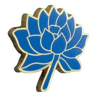 蓝莲花胸针胸章 许巍无尽光芒巡演装饰品 领针 小别针金属配件