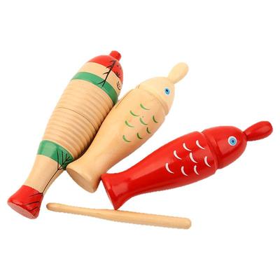 儿童玩具木鱼奥尔夫红色专业音乐