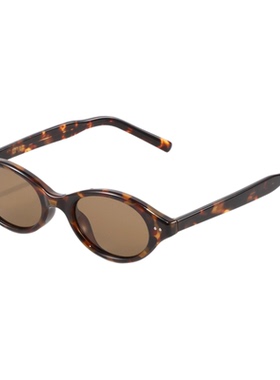 2025新款玳瑁茶色书呆子墨镜偏光女复古夏季miu系椭圆太阳眼镜潮