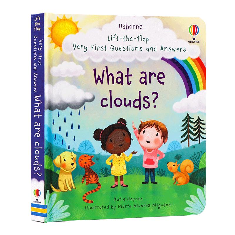 Usborne问答系列 云是什么 Lift-the-flap Questions and Answers What are Clouds?英文原版绘本自然科普翻翻书 幼儿童英语启蒙书