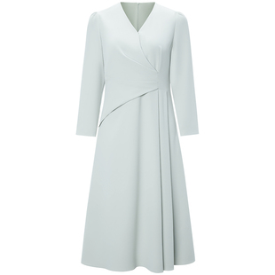 UPF50+OBEG欧碧倩薄荷绿气质连衣裙解构防晒裙子50481531