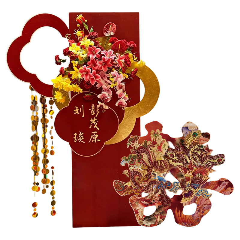 订婚礼宴布置场景装饰高级感答谢宴酒店门口拍照道具迎宾立牌kt板