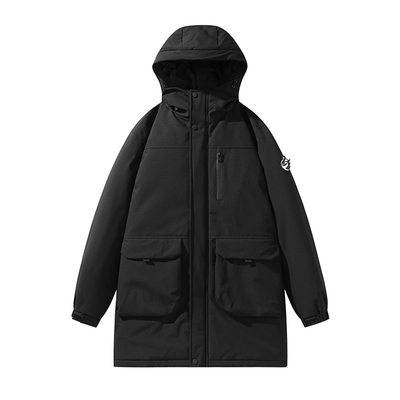 回力石墨稀中长款棉衣男冬季