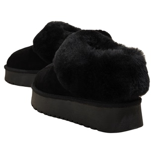 黑色厚底雪地靴女款2025新款冬季毛毛棉鞋内增高女鞋加绒保暖鞋子