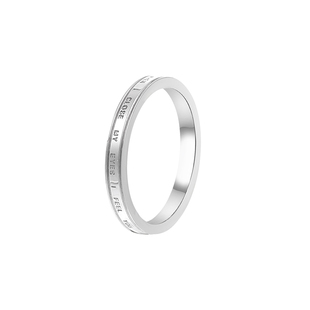 英文字母素圈钛钢戒指女轻奢高级感小众设计学生党冷淡风指环手饰