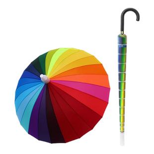 彩虹雨伞防水套24骨加大加厚加固自动长柄伞不湿车身批发定制伞