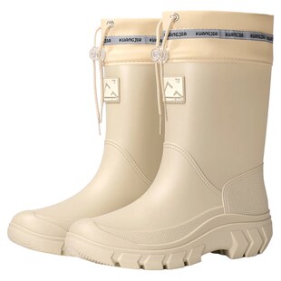 2026新款女雨鞋中筒防滑防水鞋厨房工作胶鞋舒适软底雨靴厚底加绒