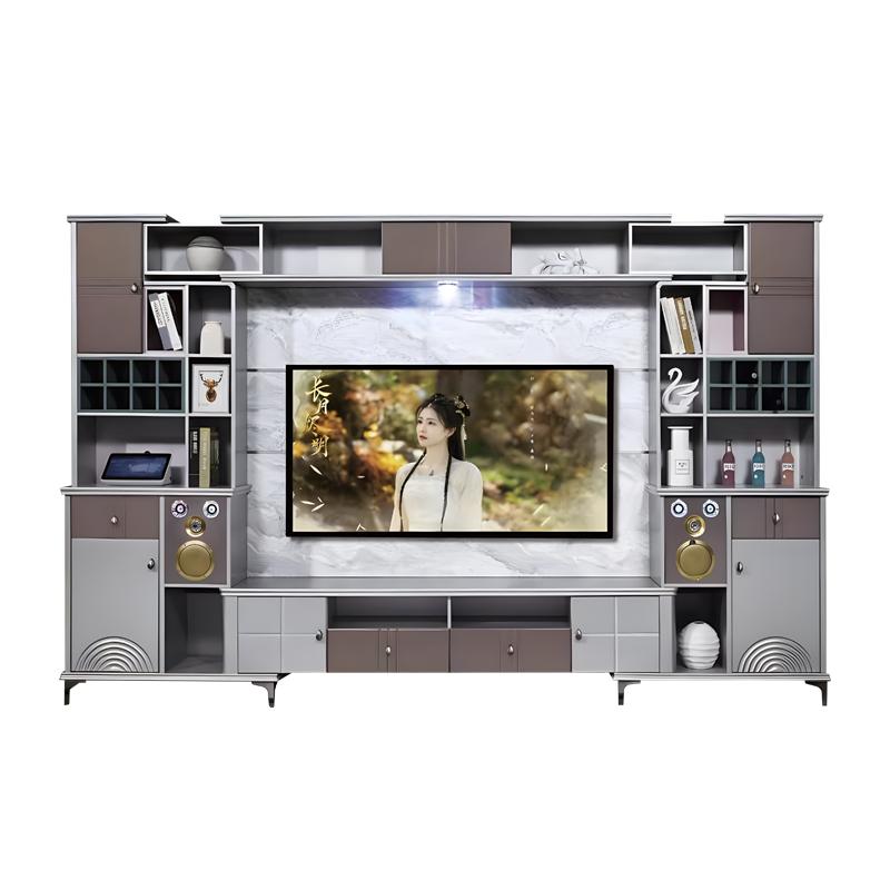 简约现代客厅带音箱电视柜背景墙