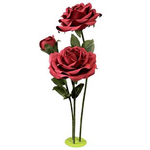 百界巨大型手工立体纸艺玫瑰花EVA仿真商场橱窗陈列装饰场景布置