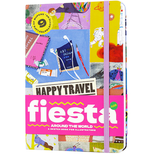 武芃×九口山 Fiesta嘉年华系列 B6空白内页绘画本 笔记本 手帐本