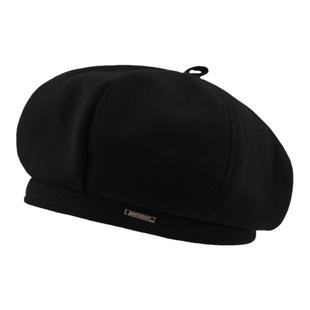 八角帽女2024新款时尚秋冬毛呢贝雷帽子脸显小复古洋气时髦避雷帽