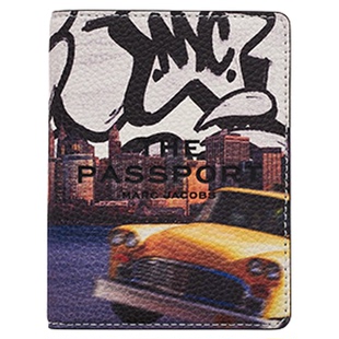 【礼物】MARC JACOBS/莫杰 MJ 牛皮汽车城市设计卡包零钱包