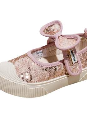 【官方正品】女童网纱透气帆布鞋