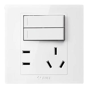 公牛开关插座官方旗舰店开关插座面板双控双开五孔开关插座G07白