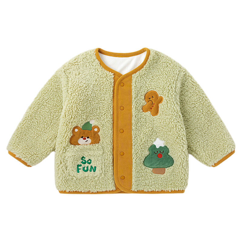 嘟嘟家宝宝外套儿童男童上衣女童冬装新款秋冬加绒加厚童装衣服潮