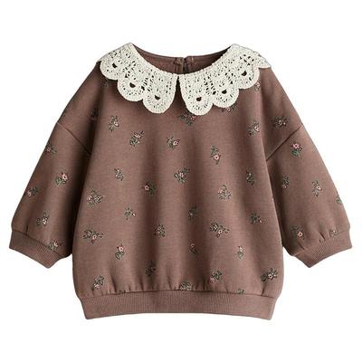 HM童装女婴卫衣冬季红色新年舒适柔软有领套衫1308109