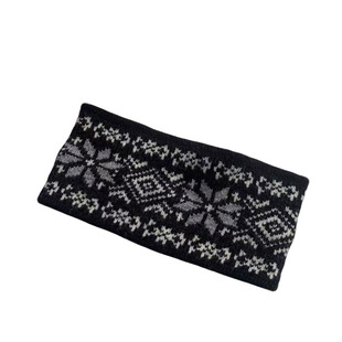 秦岚同款黑色针织发带宽边女秋冬保暖护脑门发箍2026新款头套发饰