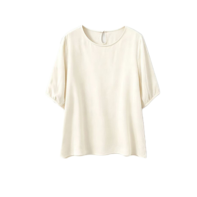正品180g圆领铜氨丝T恤女上衣