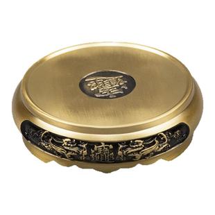 小铜记纯铜底座摆件香炉铜缸文昌塔葫芦底托新中式仿古通用工艺品