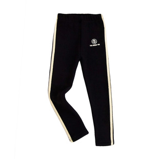 加绒加厚冬款中大女童复合一体绒高弹力纯棉修身休闲长裤打底裤子