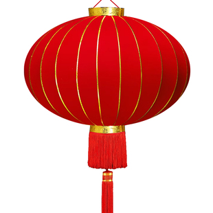 新年春节2026大红灯笼企业商场酒店大门装饰布置户外植绒欢度佳节