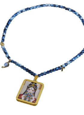 扎基拉姆前世今生青花瓷毛衣挂链